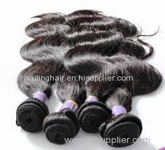 Top quality body wave natural color hair weft