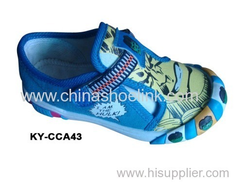 Children Canvas shoes with injection sole (KY-CCA 043)