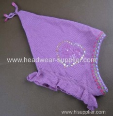 LOVELY BABY HAT WITH HAND SEWING SEQUIN