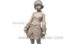 20cm Clay / Resin Handmade Clay Figures , Static Master Girls Hand Sample With Dress