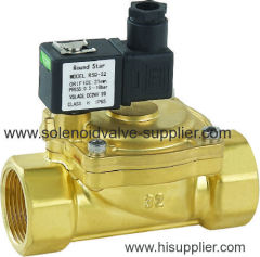 2 way brass Normally closed IP65 gas air oil low power solenoid valve