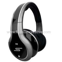 SMS Audio SYNC by 50 Cent Silver Obsidian Wireless Over-Ear Headphones