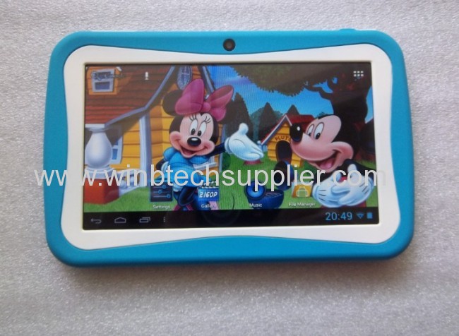  7 inch800x480 1024*600pix Android 4.1 Kids Tablet PC Customized For Children Study SoftwareProvide Multi-language 