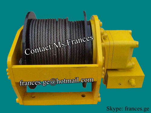 hydraulic piling winch with free fall function