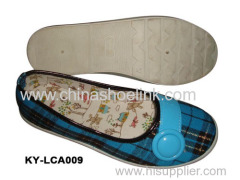 Narrow shape canvas shoe with printing lining