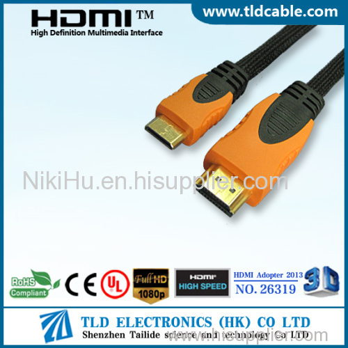 Top Hot!!! Dual Color Mini HDMI to HDMI cable