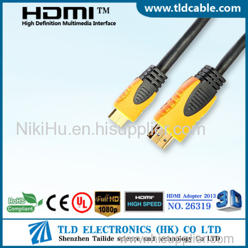 Dual Color Head Mini HDMI cable for sales