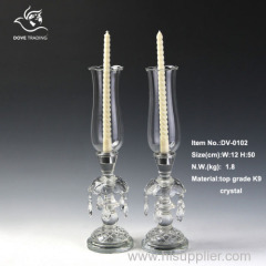 new design table crystal candle holder for home decoration DV-0102