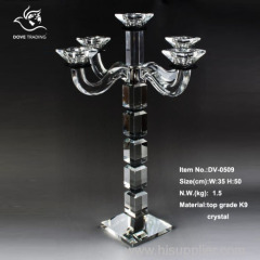 new design table crystal candle holder for home decoration DV-0509