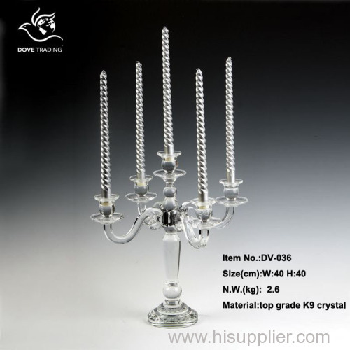 new design table crystal candlestand for home decoration for wedding DV-036