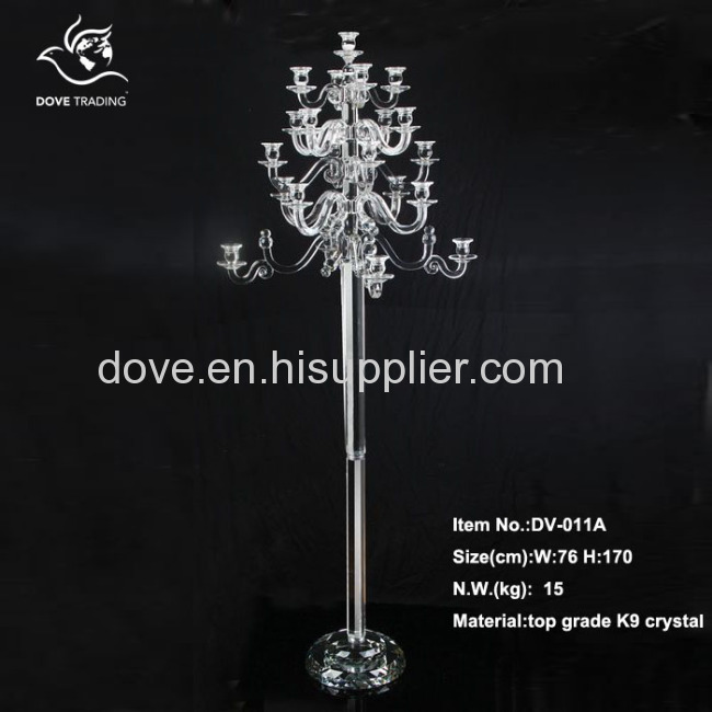 big size crystal candelabra candelabrum for wedding DV-011A