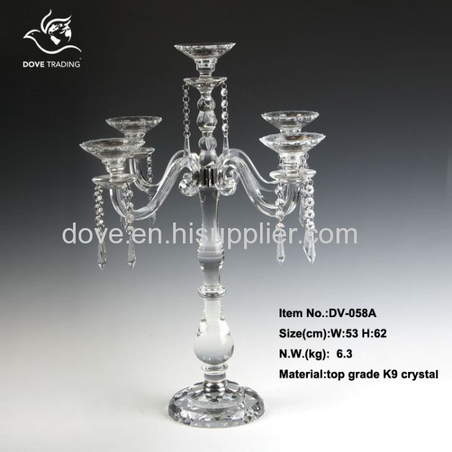 crystal candlestick for home decoration for wedding DV-058A