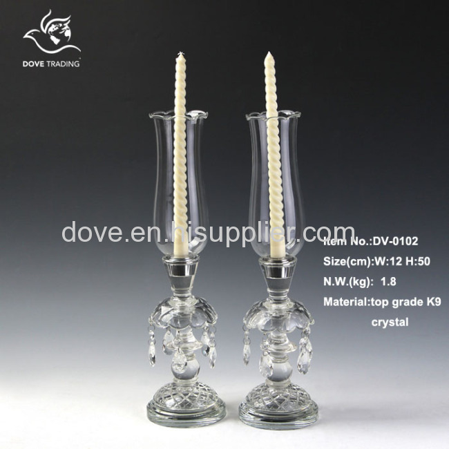 new design table crystal candle holder for home decoration DV-0101