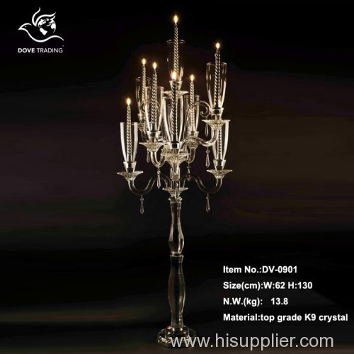 new design crystal candelabra for wedding DV-0901