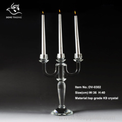 new design table crystal candlestand for home decoration DV-0302