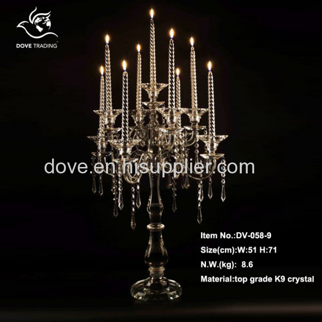 crystal candelabra for wedding table centerpiece DV-058-9