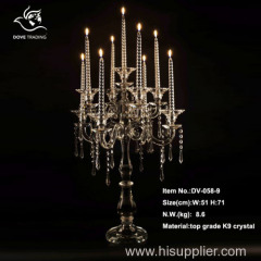 crystal candelabra for wedding table centerpiece DV-058-9