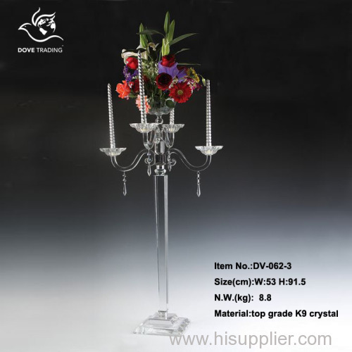 crystal flower stand candle stand for wedding for home decoration DV-062-3