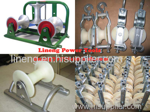 Cable roller, galvanized,Cable roller with ground plate