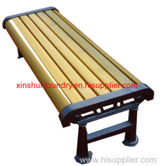 offer backless cast iron wood bench