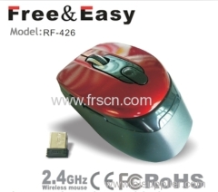 RF-426 portable 2.4Ghz wireless driver usb optical mouse