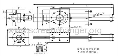 Plate type continuous screen changer for plastic foaming products extrusion lines