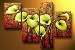 Hand-painted Wall Art Floral Oil Painting on Canvas (FL4-145)