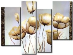Hand-painted Wall Art Floral Oil Painting on Canvas (FL4-145)