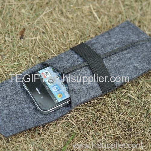 Felt bag SMART PHONE CASE FELT CASE/Caso de fieltro reciclado de RPET, bolsa de PET reciclado para iPhone 4 / 4S