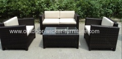 Garden rattan furniture knockdown sofa set