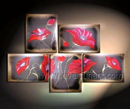 Modern Home Decoration Wall Canvas Artwork Group Oil Painting(FL5-070)