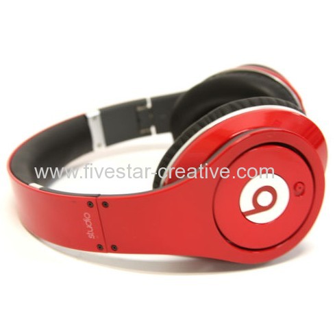 2013 Beats by Dre Studio High Definition Noise-Canceling Headphones Red