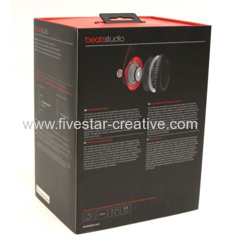 2013 Beats by Dre Studio High Definition Noise-Canceling Headphones Red