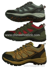 Men cow suede leather hiking shoes