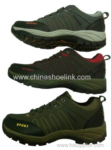 Men cow suede leather hiking shoes