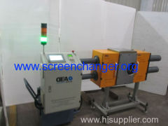 Back flush screen changer for high yield plastic recycling granulator