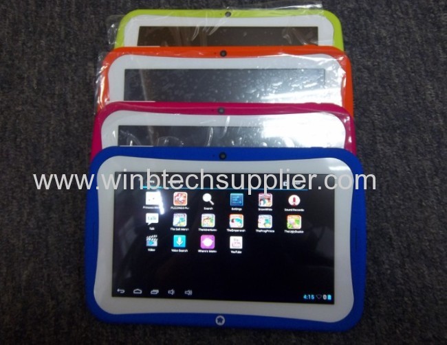 7inch kids tablets Rockchip 3028 dual core Cortex A9 1024x600 pink yellow blue green child tablet pc