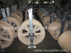 Transmission Line Stringing Blocks for Four Bundled Conductors