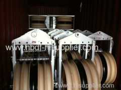 Transmission Line Stringing Blocks for Four Bundled Conductors