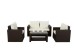 Patio knockdown rattan sofa set