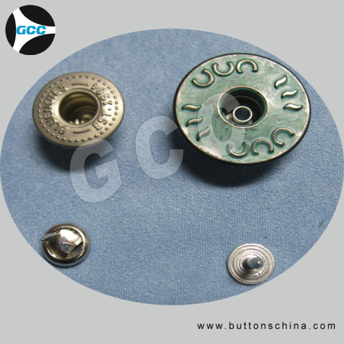 Metal Jean shank button