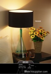 Modern Decoration Clear Glass fabric shade Table Lamps for home and projects lighting fixtures