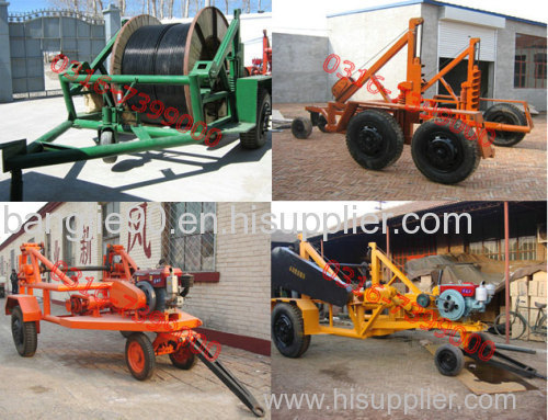 Hydraulic cable drum trailer