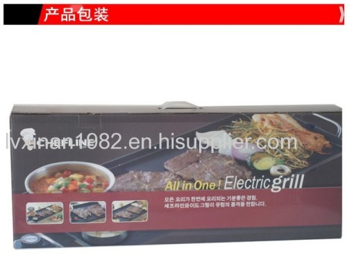 smokeless electric oven commercial electric grill teppanyaki Korean home electric barbecue grill pan