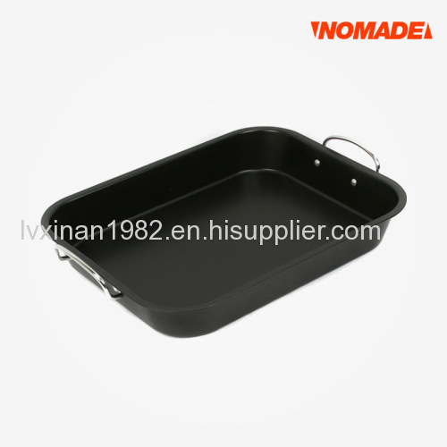 wholesale Nonstick baking pan two handles Korean barbecue dish pan does not rust