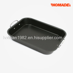 wholesale Nonstick baking pan two handles Korean barbecue dish pan does not rust