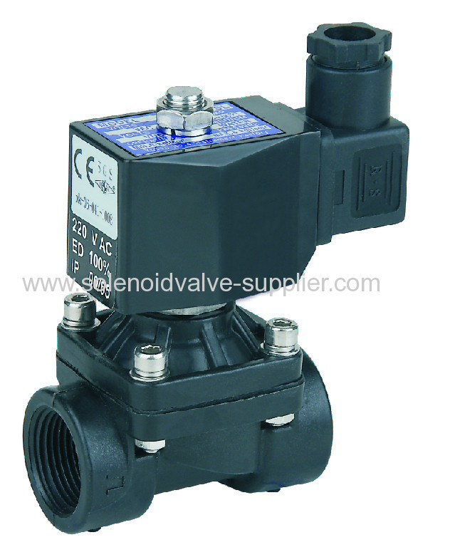 2 way IP65 PA body water Plastic solenoid valve