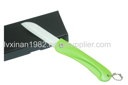 Fashion ceramic fruit knife, folding knives, kitchen knives, fruit apple peeler, fruit knife for tourism