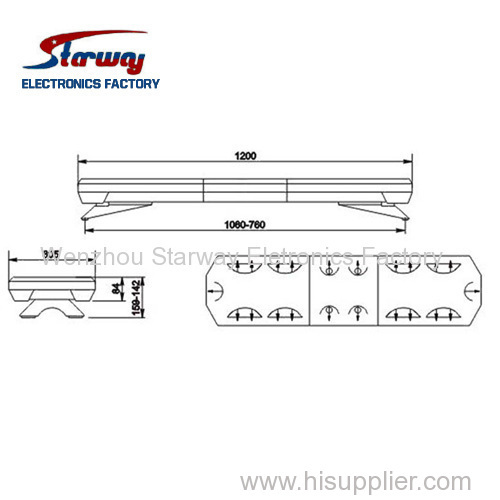 Starway Police Warning LED Lightbar