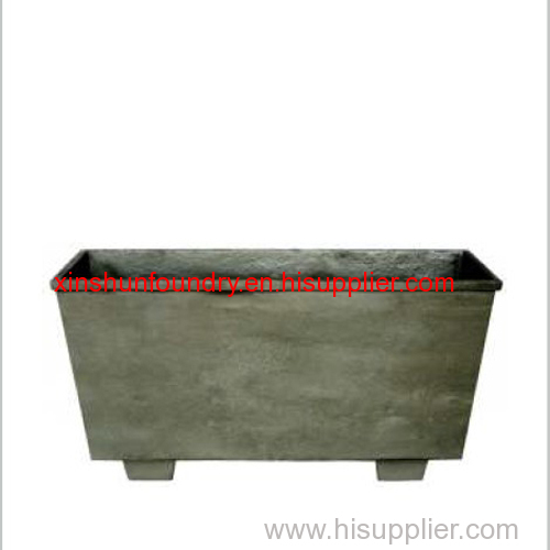 decorative street cast iron rectangular planter